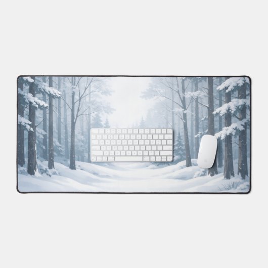 Serene Winter Forest Mouse Pad (Keyboard & Muis)