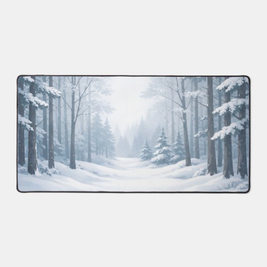 Serene Winter Forest Mouse Pad (Voorkant)
