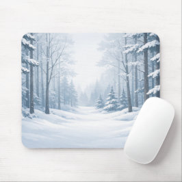 Serene Winter Forest Mouse Pad Muismat