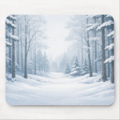 Serene Winter Forest Mouse Pad Muismat (Voorkant)