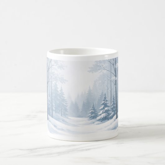 Serene Winter Forest Mug Koffiemok (Center)