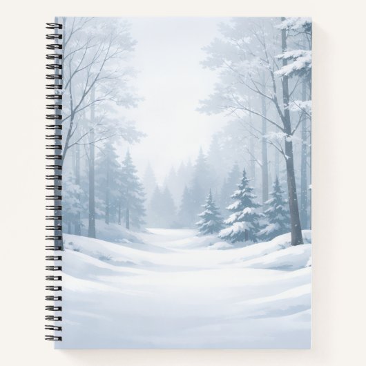 Serene Winter Forest Spiral Notebook Notitieboek (Voorkant)