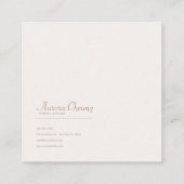 Serene Winter Landscape Gold Frame Frosted Rustic Vierkante Visitekaartje (Achterkant)