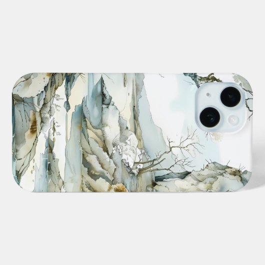 Serene Winter Landschap Telefoonhoes Case-Mate iPhone Case (Achterkant (horizontaal))