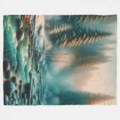 Serene Winter River Scene Fleece Deken (Voorkant (Horizontaal))