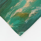 Serene Winter River Scene Fleece Deken (Hoek)