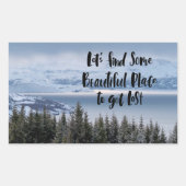 Serene Winter Scenery Rechthoekige Sticker (Voorkant)