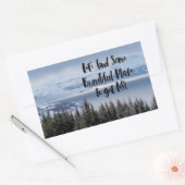 Serene Winter Scenery Rechthoekige Sticker (Envelop)