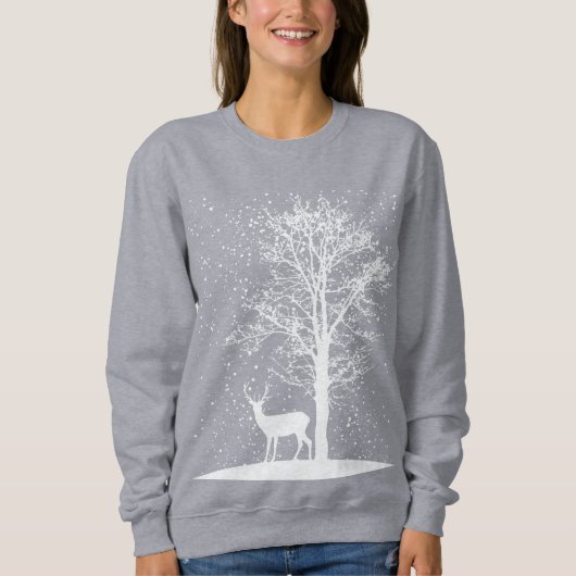 Serene Winter Silhouet Trui (Voorkant)