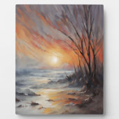 Serene Winter Sunset - Natuur Landschapskunst Fotoplaat (Voorkant)