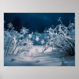 Serene winternacht poster