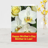 Serene Witte Moederdagkaart Kaart (Gele Bloem)