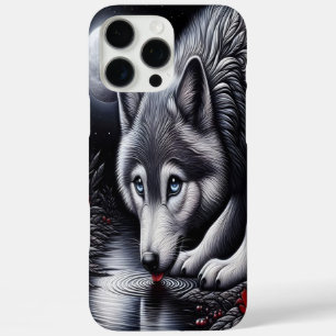 Serene Witte Wolf Scene iPhone 16 Pro Max Hoesje