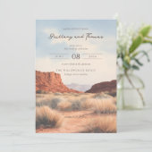 Serene Woestijnlandschap Uitnodiging (Staand voorkant)