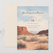 Serene Woestijnlandschap Uitnodiging (Voorkant / Achterkant)