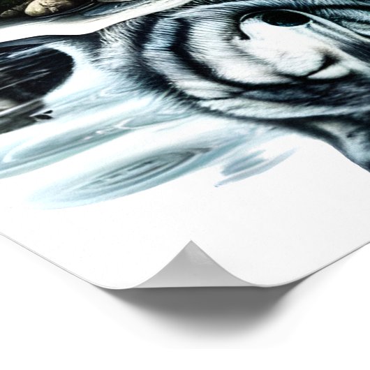 Serene Wolf Familie Oase in Idyllische Natuur 16x2 Poster (Hoek)