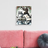 Serene Wolf Familie Oase in Idyllische Natuur 8x10 Canvas Afdruk (Insitu (Woonkamer))