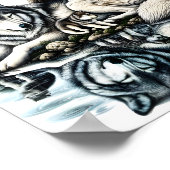 Serene Wolf Familie Oase in Idyllische Natuur 8x10 Poster (Hoek)