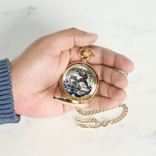 Serene Wolf Familie Oase in Idyllische Natuur Horloge