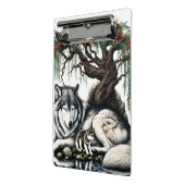 Serene Wolf Familie Oase in Idyllische Natuur Mini Klembord (Angled2)