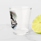 Serene Wolf Familie Oase in Idyllische Natuur Shot Glas (Rechts)
