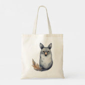 Serene Wolf Illustratie - Rustige Wilderness Spin Tote Bag (Achterkant)