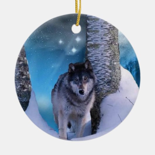 Serene wolf Ornament (Voorkant)