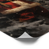 Serene Woodland Black Santa & Herten Poster (Hoek)