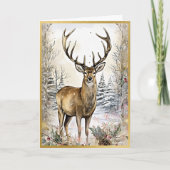 Serene Woodland Elk Elegance Kaart (Voorkant)
