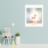 Serene Woodland Fawn - rustige boskwekerij kunst Poster