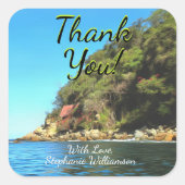 Serene Yelapa Dank u wel 0758 Vierkante Sticker (Voorkant)