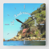 Serene Yelapa Family 0758 Vierkante Klok (Voorkant)