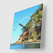 Serene Yelapa Family 0758 Vierkante Klok (Hoek)