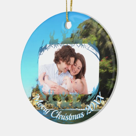 Serene Yelapa Kerstmis 0758 Keramisch Ornament (Links)