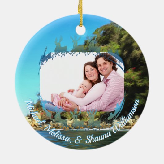 Serene Yelapa Kerstmis 0758 Keramisch Ornament (Achterkant)