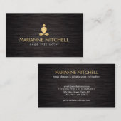 Serene Yoga, Meditatie, Zen Wood Achtergrond Visitekaartje (Voorkant / Achterkant)