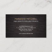 Serene Yoga, Meditatie, Zen Wood Achtergrond Visitekaartje (Achterkant)