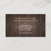 Serene Yoga, Meditatie, Zen Wood Look Visitekaartje (Achterkant)