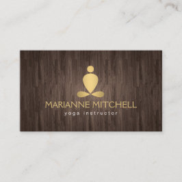 Serene Yoga, Meditatie, Zen Wood Look Visitekaartje