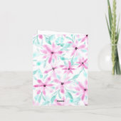 Serene Zachte Roze Waterverf Bloemen Moederdag Kaart (Achterkant)