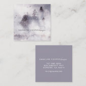 Serene Zachte Waterverf Bomen Blauw Visitekaartje (Voorkant / Achterkant)