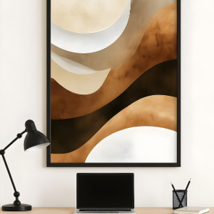 Serene Zandsteen Stroom Poster