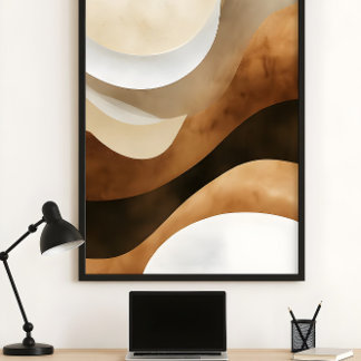 Serene Zandsteen Stroom Poster