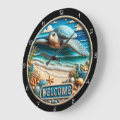 Serene Zee Turtle Beach Welkom Tijdstuk Grote Klok (Hoek)