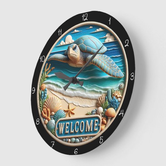 Serene Zee Turtle Beach Welkom Tijdstuk Grote Klok (Hoek)