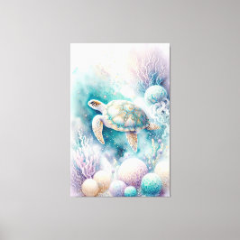 Serene Zee Turtle Decor Canvas Afdruk