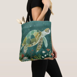Serene Zeeen schildpad: onderwater oase Tote Bag