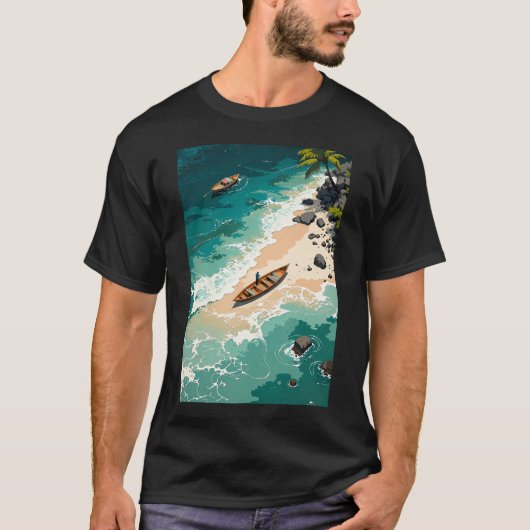 Serene zeekust retraite t-shirt (Voorkant)