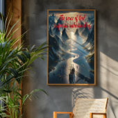 Serene Zeil: boot, water, bergen Poster