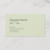 Serene Zen Mountain Lake White Floral Branches Visitekaartje (Achterkant)